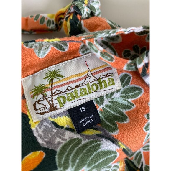Patagonia Pataloha Womens Tropical Bird Floral Dress Size 18 Organic Cotton Boho - Picture 3 of 16